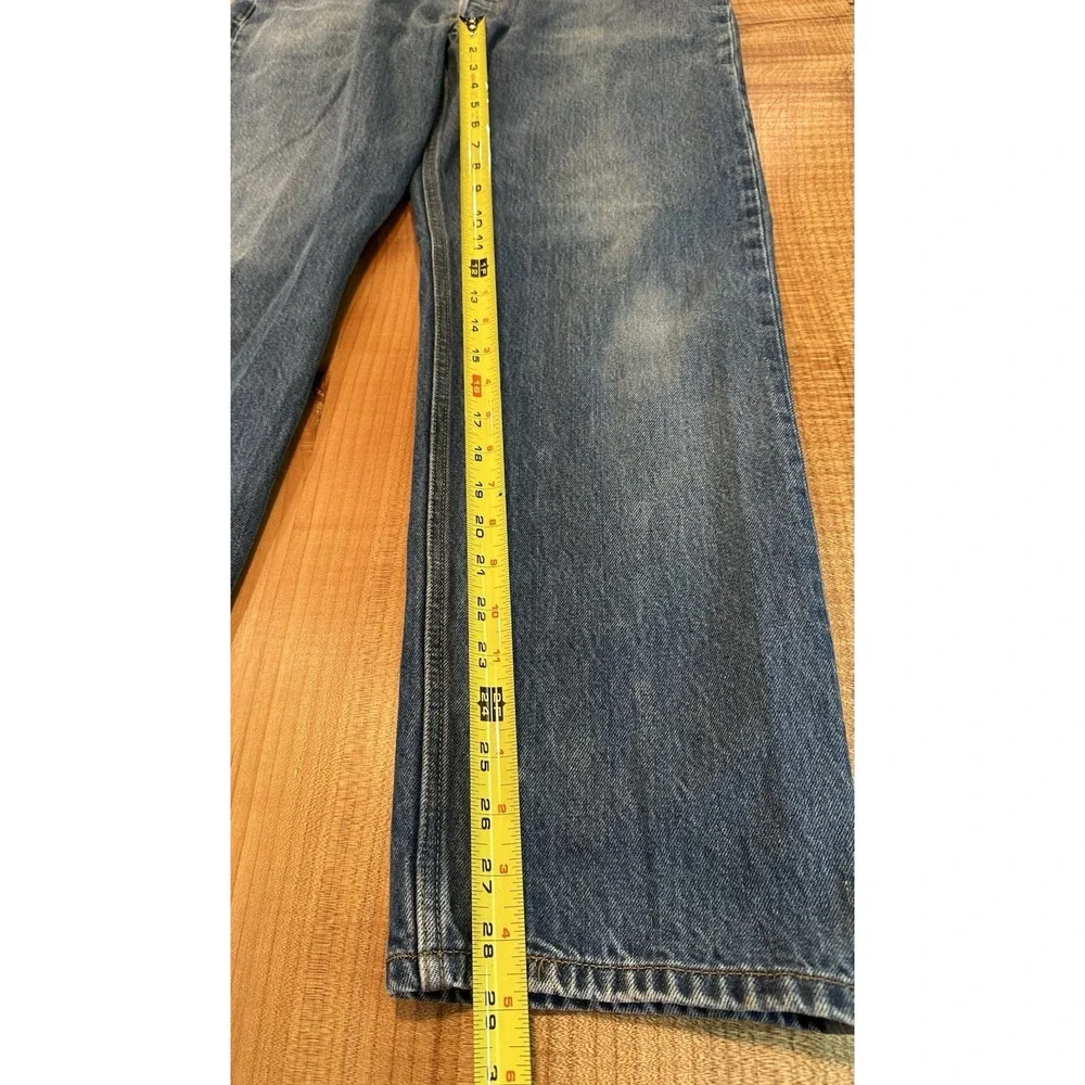 Levi's 501 Jeans Button Fly Blue Mens Light Wash Denim Straight Size 38x33